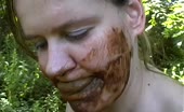 Hairy Young girl pooping big brown turd over toilet