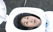 Japanese girls eating poop in public