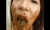 Sexy lesbian girls eating poop together