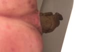 Fat wife shitting in toilet