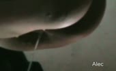 Pierced girl pooping in toilet