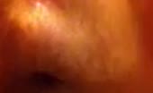 Hairy girl shitting in close up