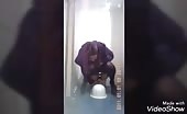 Korean girl shitting in public bathroom