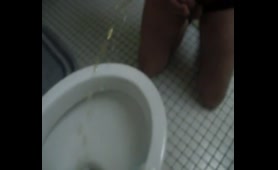 Woman Pisses on the Floor in Underwear