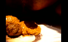 Nude Lady Squats Over Toilet and Squirts Shit and Piss