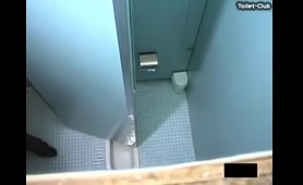 Japanese Babe Squats Over Toilet and Shits While Pissing