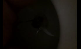 Nude Lady Squirts Thick Stream in Bathroom Shower