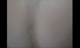 Blonde Woman Pisses in Her Hand While Pooping Outside