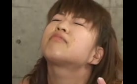 Asian Woman Eats Shit