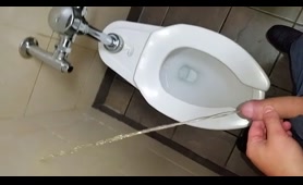 Woman Craps in a Messy Public Toilet