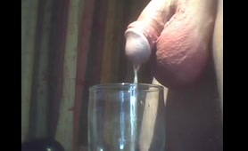 Woman Pees in Glass and Drinks