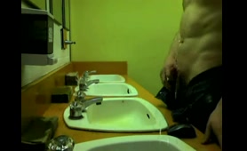 Guy Pisses in Bathroom Sink