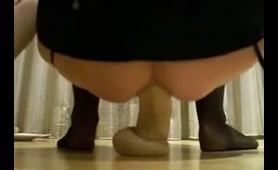 Petite Woman Takes Dildo Up Her Ass and Eats Her Poop