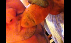 Gay man sucks cock with Shit on it