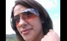 Cute Lady Pisses Outside