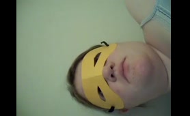 Masked Chick poops on herself
