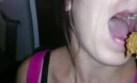 She likes eating poop before sucking cock