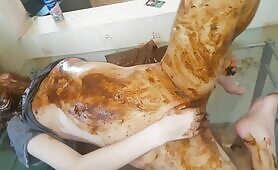 Hottie Drenched in Warm Poop