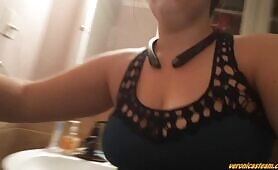 Woman Drops a Nasty Load on the Toilet