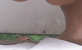 Babe Drops a Load Outdoors