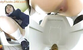 Naughty Lady Craps in Toilet