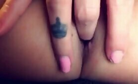 Babe Shows Off With a Shit Tattoo