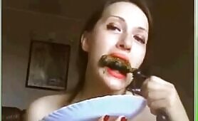 Babe Takes a Bite of Warm Poop