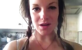 Dark Haired Babe Takes a Naughty Dump