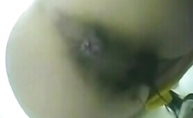 Slut Fingers Her Belly After Dropping a Nasty Load